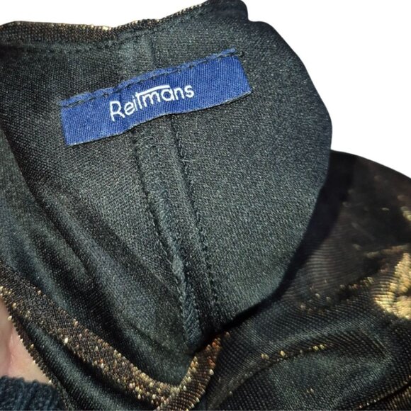 Reitmans Black/Gold Shimmer Prom Dress Vintage - Picture 7 of 7